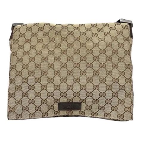 Borsa a tracolla in canvas GG Supreme in Beige .